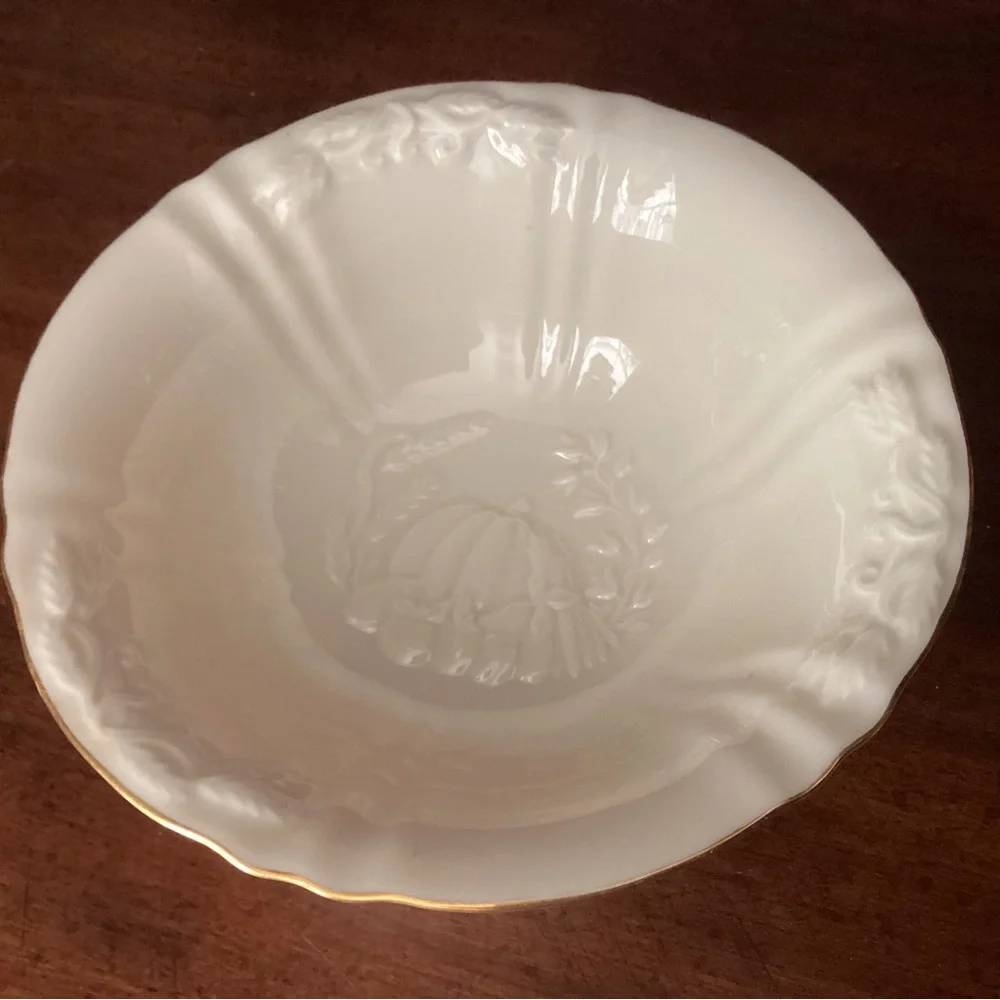 LENOX 6” ALL PURPOSE BOWL HARVEST GIFTWARE COLLECTION W/ 24 KARAT GOLD TRIM USA